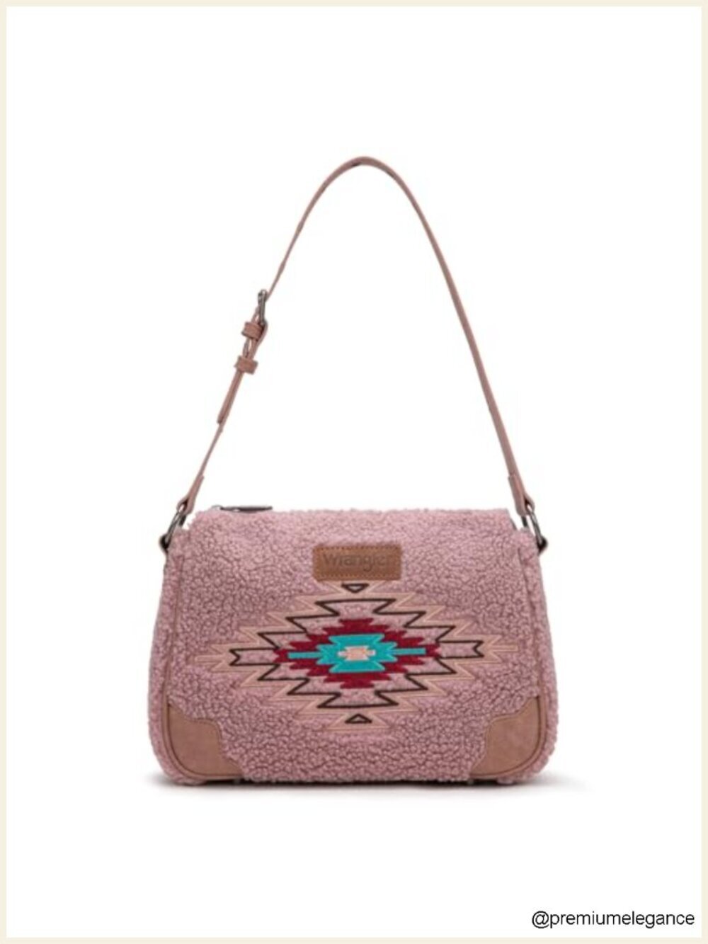 Faux Leather Western Embroidery Satchel Bag with Tassels